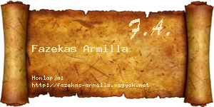 Fazekas Armilla névjegykártya